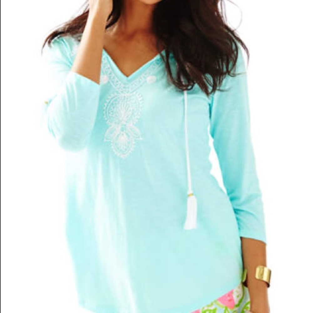 Lilly Pulitzer light blue shirt